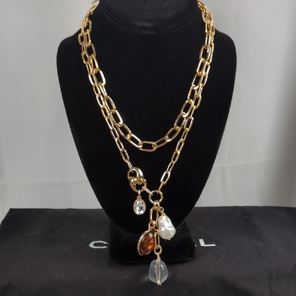 INC International Concepts Jewelry - INC International Concepts Gold-Tone Layered Link Necklace with Mixed Charms